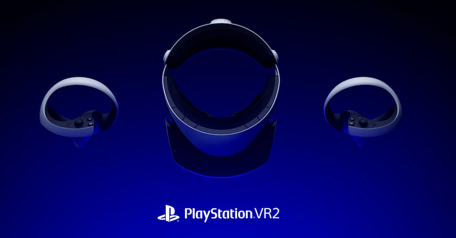 Sony's Playstation VR2 with controllers